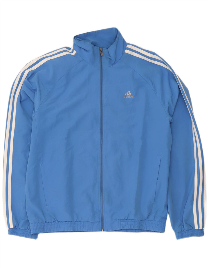 Jachetă de trening pentru bărbați Adidas, albastru mediu, poliester sport