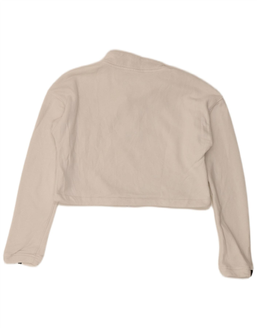 Pulover Adidas pentru femei, supradimensionat, cu fermoar și gât, UK 8, mic, alb