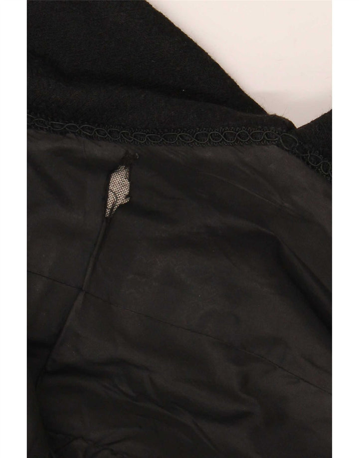 Palton vintage pentru femei la dublu piept UK 14 Medium Black