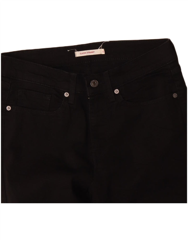 Blugi drepti clasici pentru femei LEVI'S US 6 Medium W30 L27 Bumbac negru