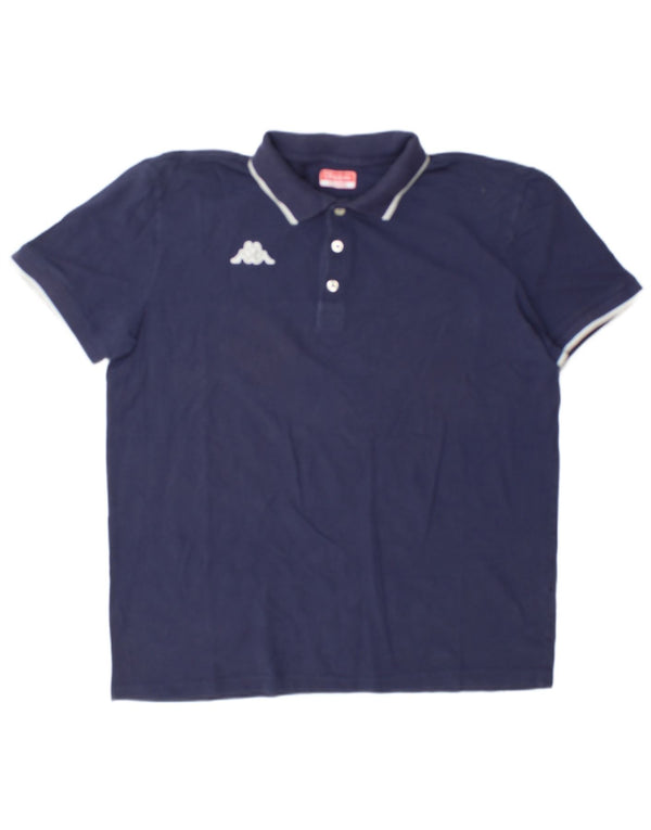 Cămașă polo pentru bărbați Kappa 2XL bumbac bleumarin