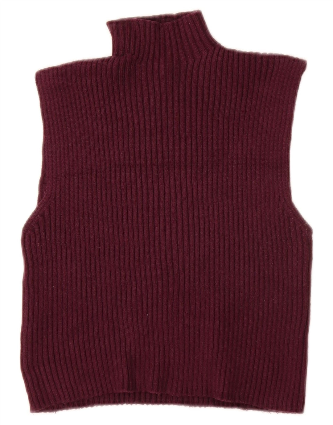 Vâscoză cu vestă crop ZARA pentru femei UK 12 Medium Burgundy