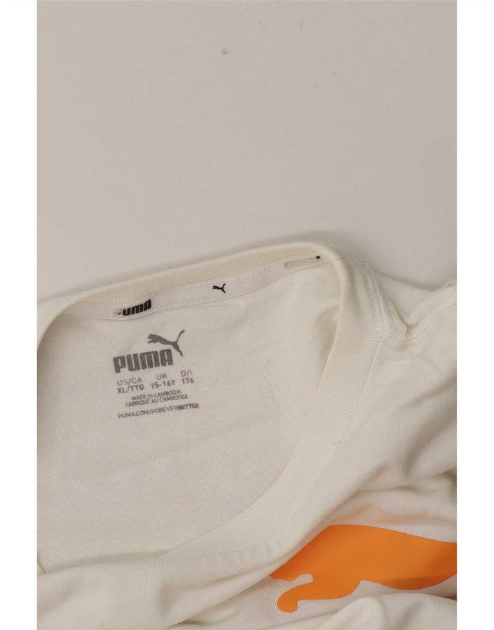 Tricou grafic Puma pentru băieți Top 15-16 ani alb