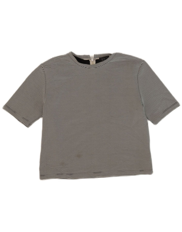 Topshop Tricou pentru femei Top UK 10 Small Black Pinstripe