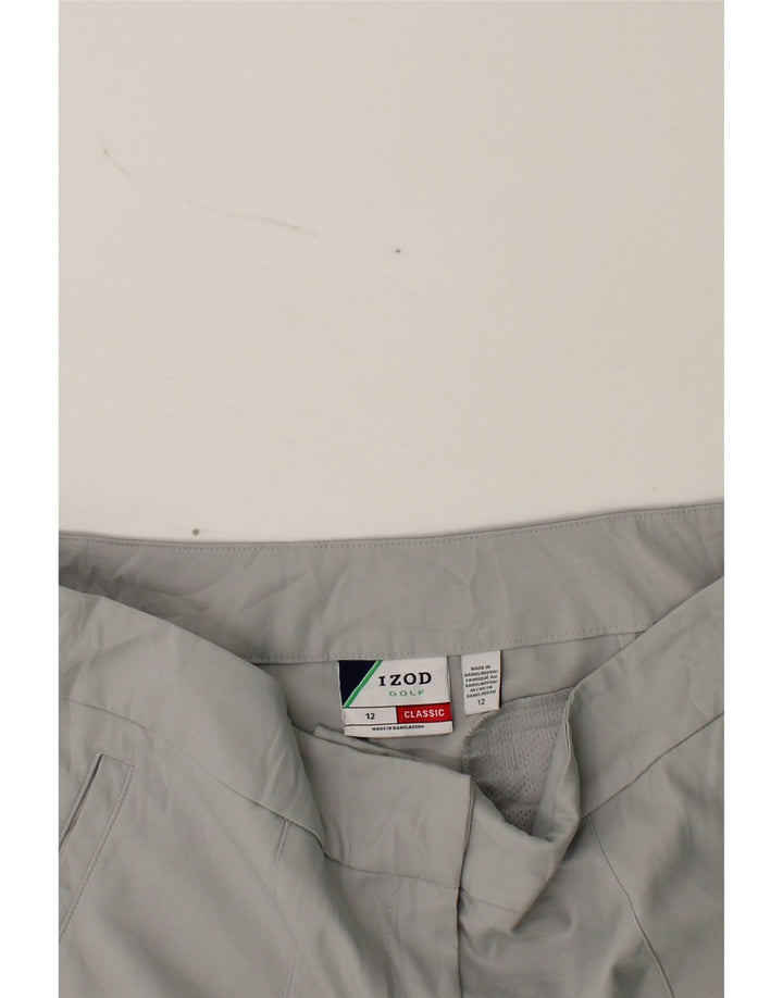 IZOD Womens Casual Shorts US 12 Large W34 Grey Polyester Vintage Izod and Second-Hand Izod from Messina Hembry 