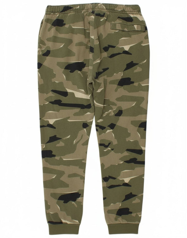 Pantaloni de trening Nike pentru bărbați Joggeri mari, verde, camuflaj, bumbac