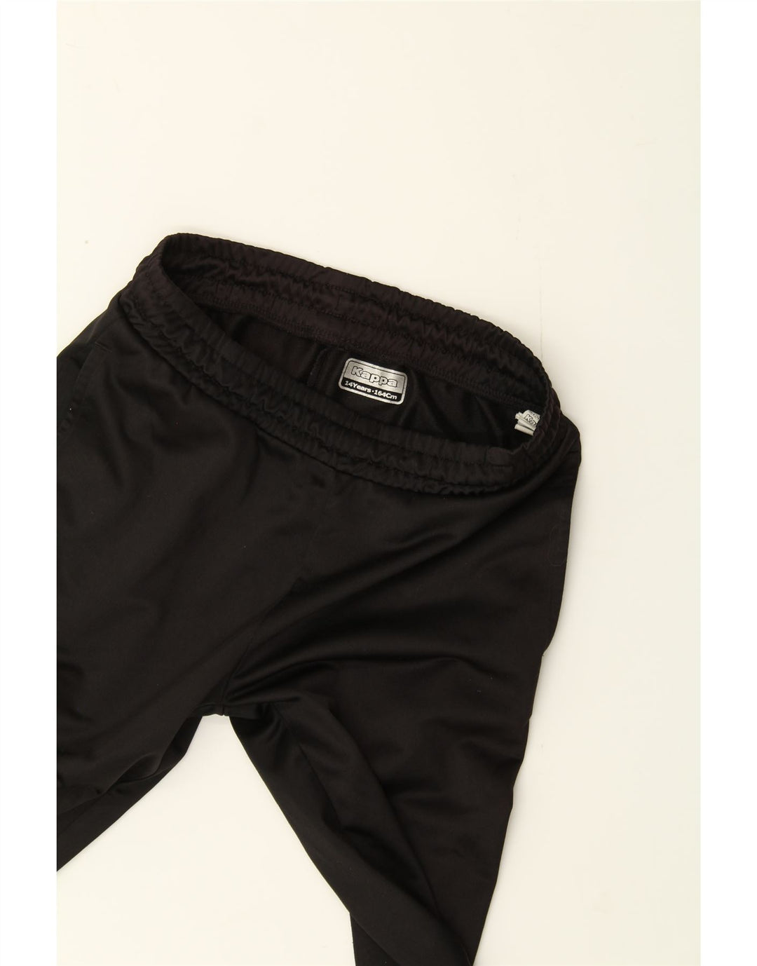 KAPPA Boys Tracksuit Trousers Joggers 13-14 Years Black Polyester Vintage Kappa and Second-Hand Kappa from Messina Hembry 