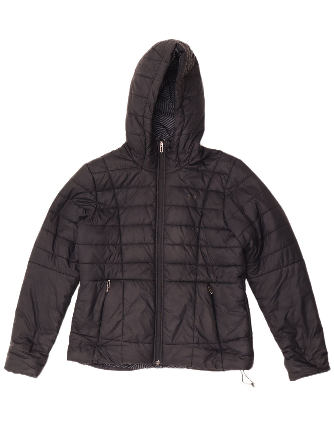 Jachetă căptușită cu glugă pentru femei Cold Gear Under Armour UK 14 Medium Black