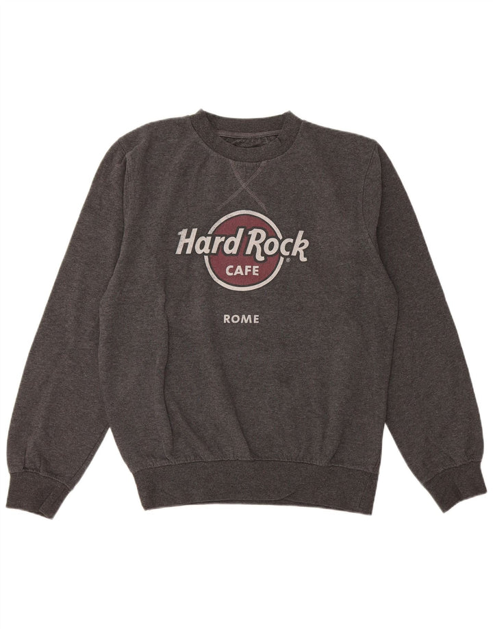 Hanorac cu grafică Roma Hard Rock Cafe pentru femei UK 14 Gri mediu