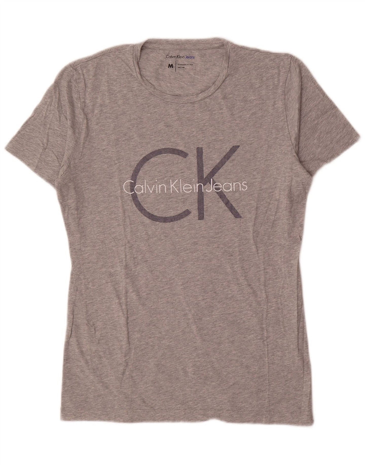 Tricou grafic pentru bărbați Calvin Klein Jeans Top Medium Gri Pete