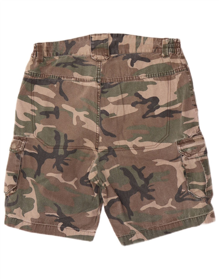 Pantaloni scurți cargo pentru bărbați Solognac, medii W34, bumbac camuflaj multicolor