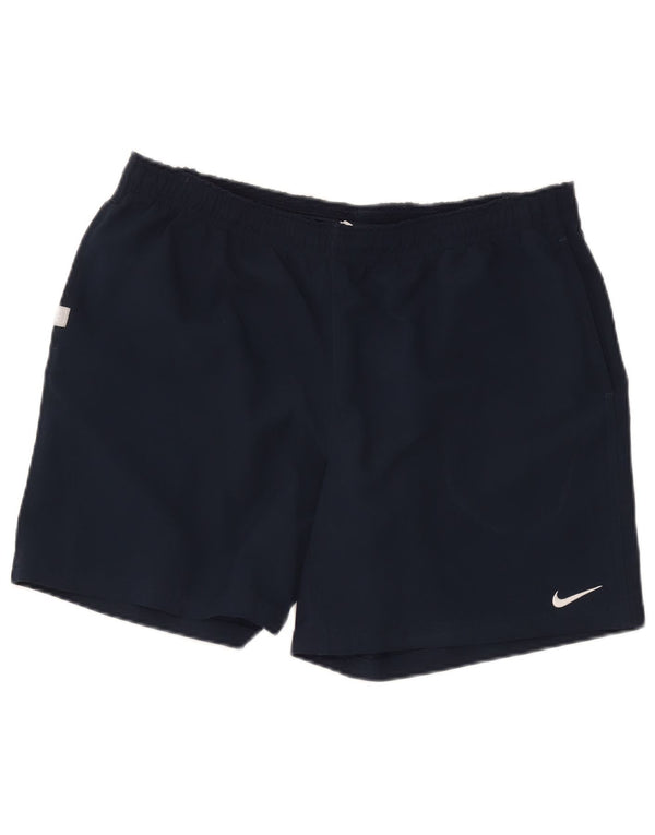 Pantaloni scurți sport Nike Dri Fit pentru femei UK 18 XL, bleumarin, poliester