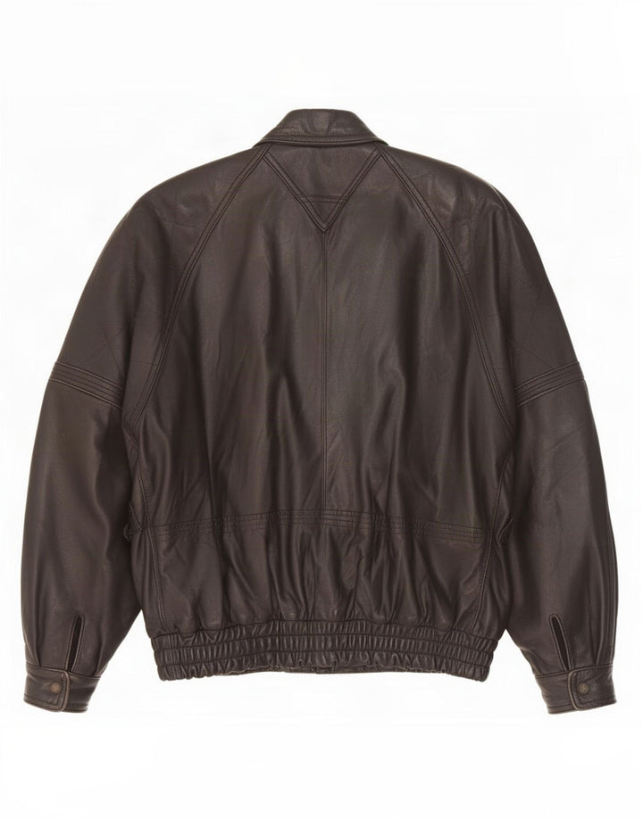 Jachetă de piele vintage pentru bărbați IT 50 Large Black