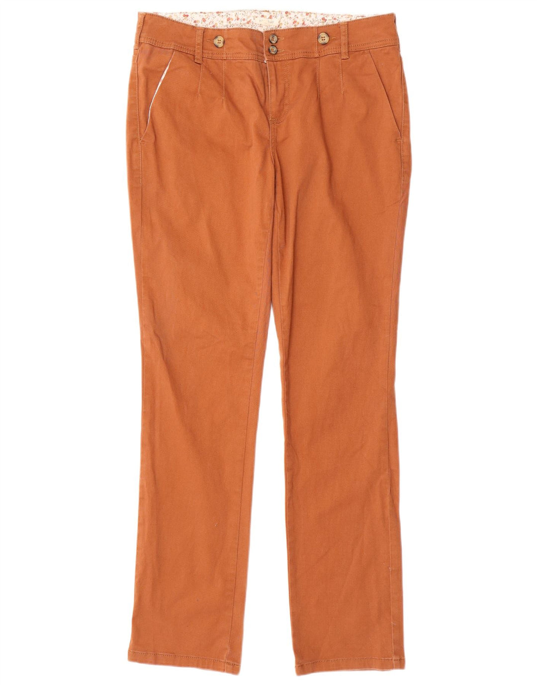 White Stuff Pantaloni chino subțiri pentru femei UK 14 Large W36 L32 Orange Bumbac