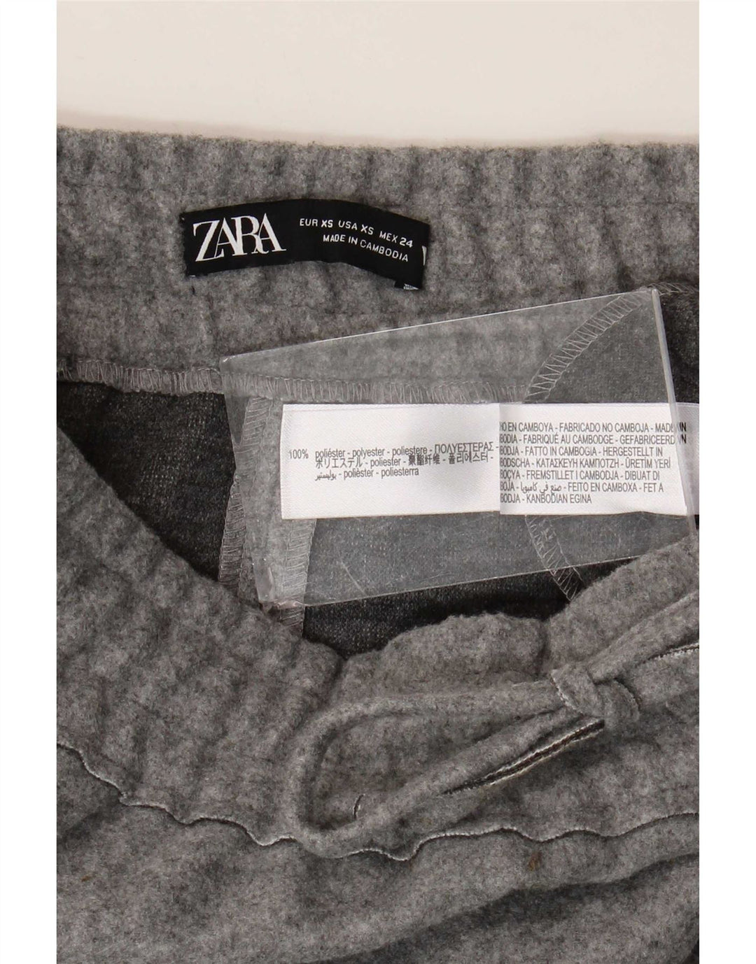 Fusta Midi Zara Femei XS W24 Gri Poliester
