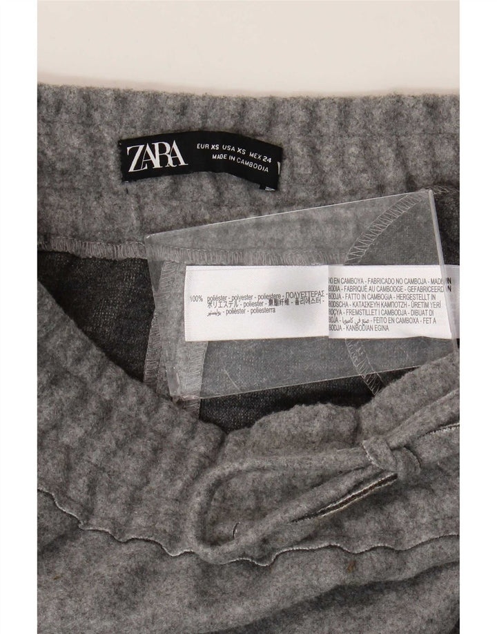 Fusta Midi Zara Femei XS W24 Gri Poliester