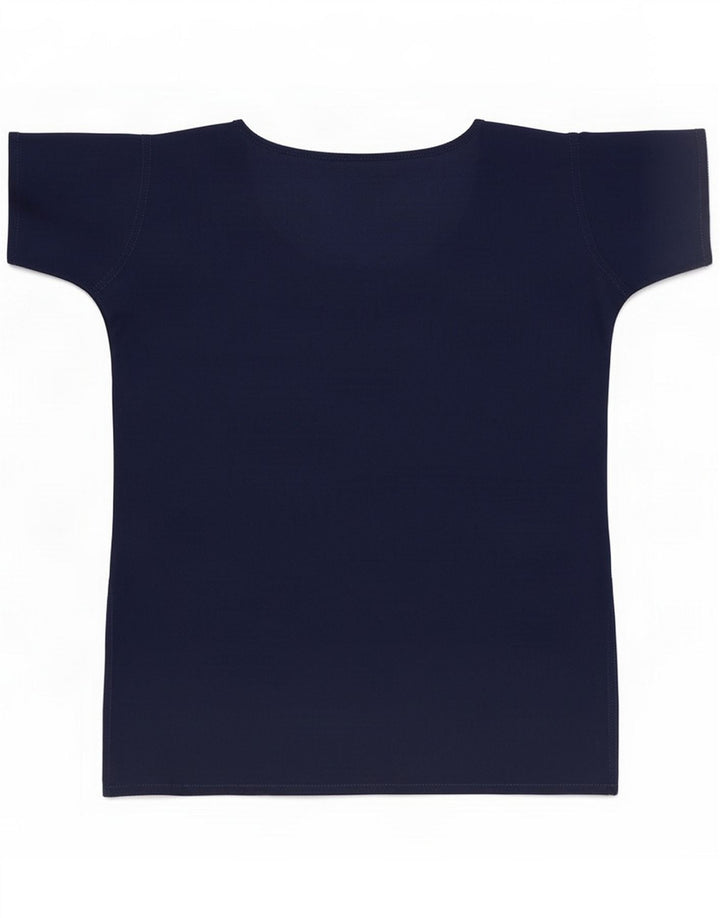 Vintage Womens Abstract Pattern Bluze Top UK 12 Medium Bluemarin Blue