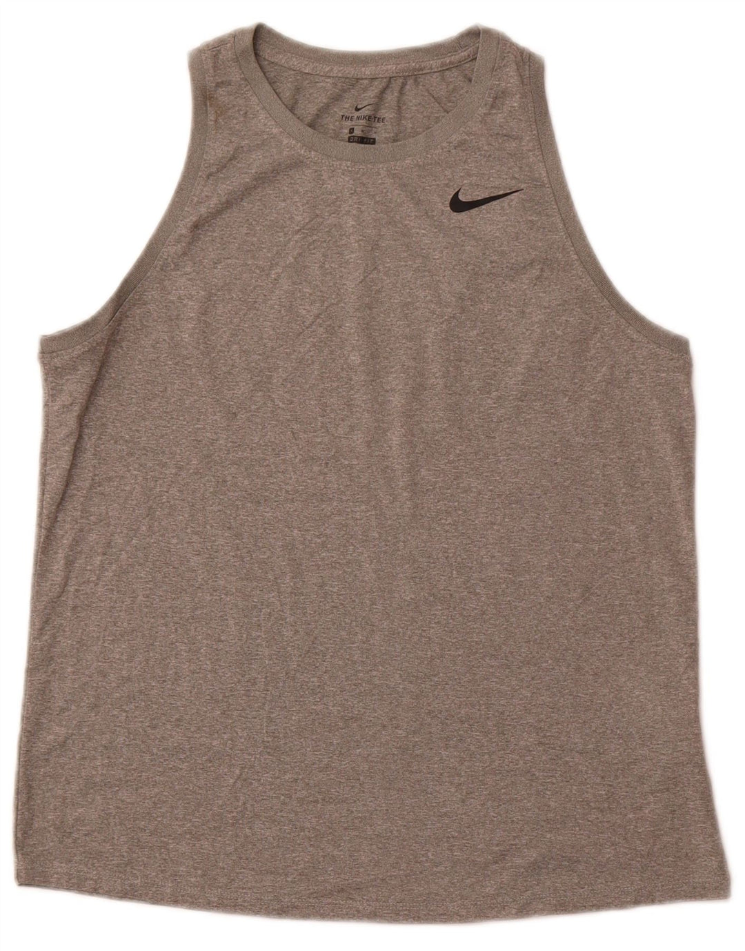 Top Vest NIKE Dri Fit pentru femei UK 12 Poliester cu pături gri mediu