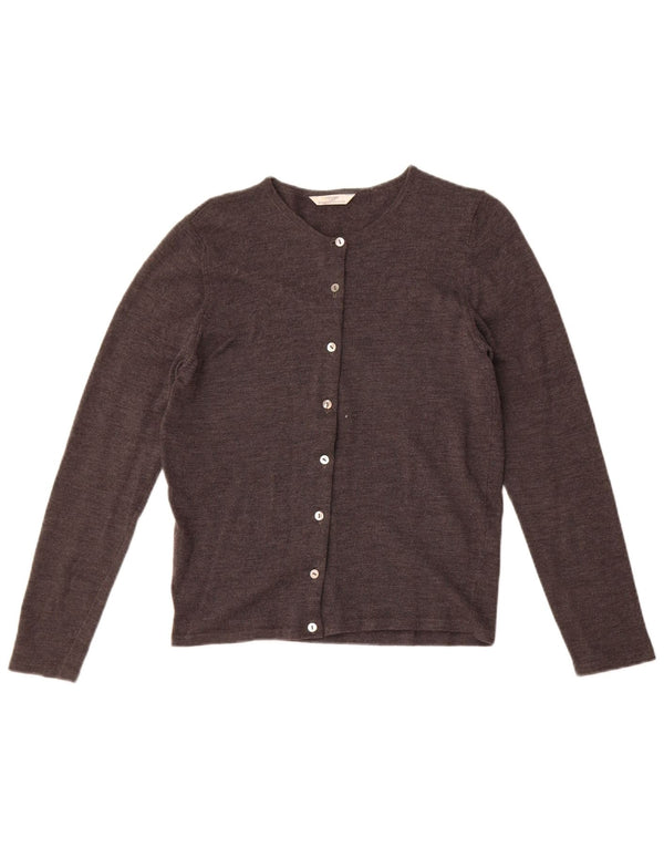 Pulover cardigan pentru femei Marks & Spencer UK 10 mic gri din lână nouă