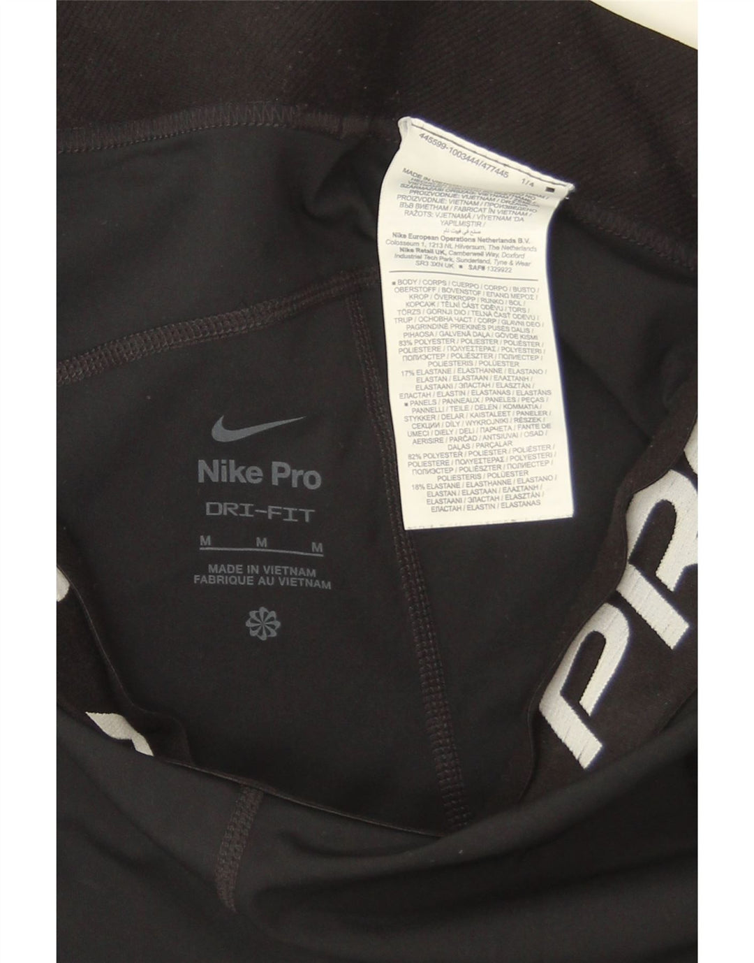 Leggings Nike Dri Fit Graphic pentru femei UK 12 Poliester mediu negru