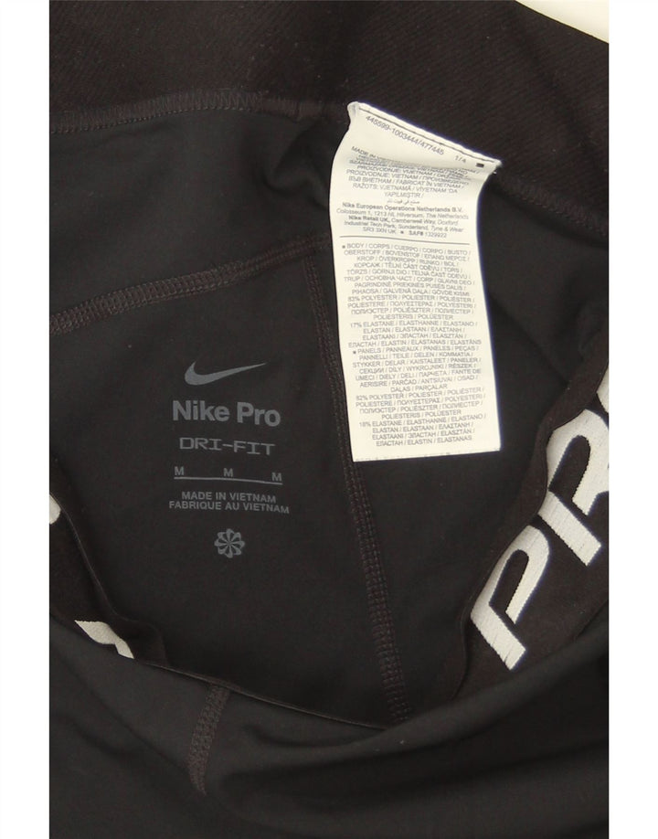 Leggings Nike Dri Fit Graphic pentru femei UK 12 Poliester mediu negru
