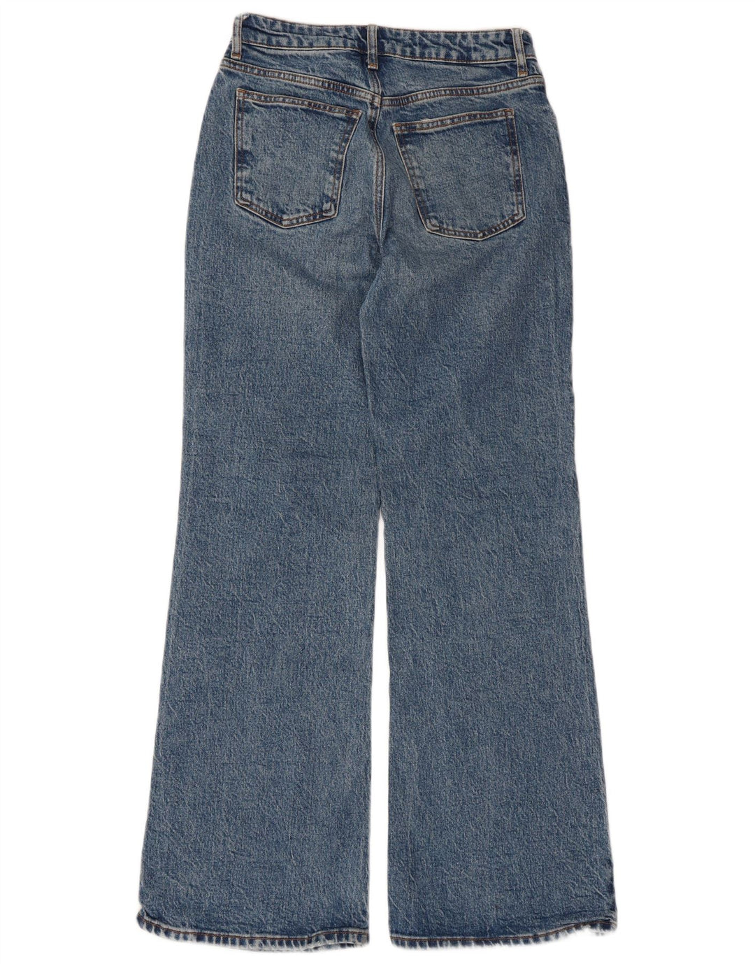 Topshop Blugi evazați relaxați pentru femei W26 L30 Bumbac albastru