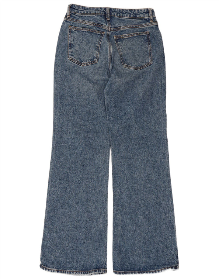 Topshop Blugi evazați relaxați pentru femei W26 L30 Bumbac albastru