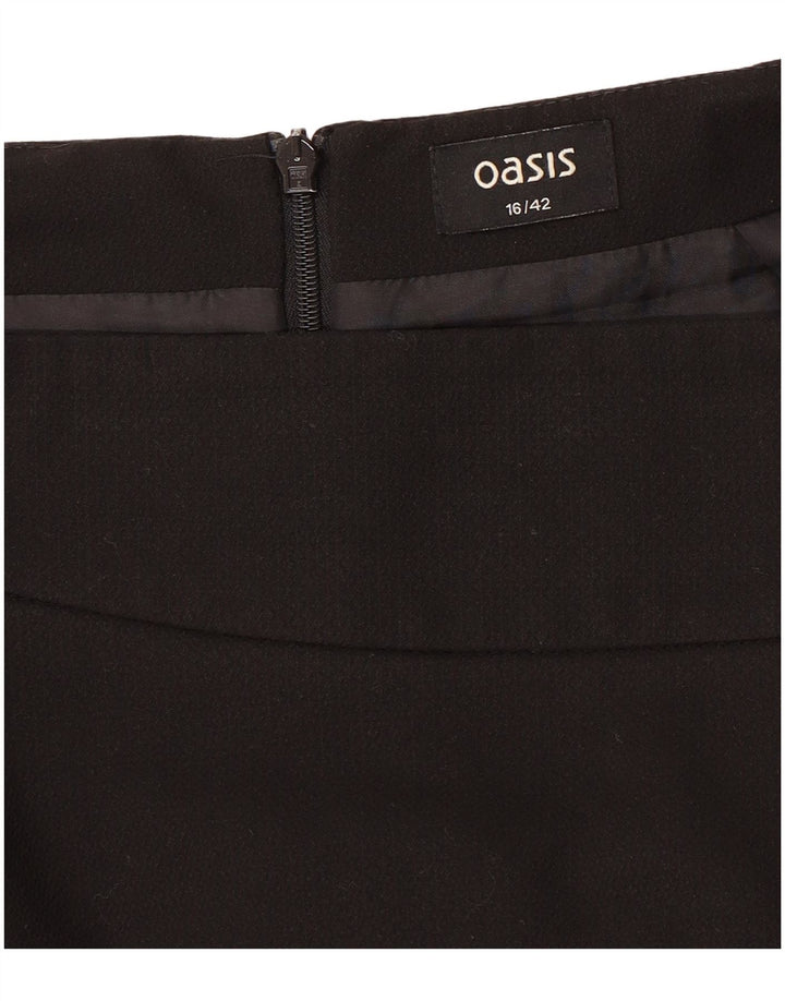 Fusta dreaptă Oasis pentru femei UK 16 Large W34 Black