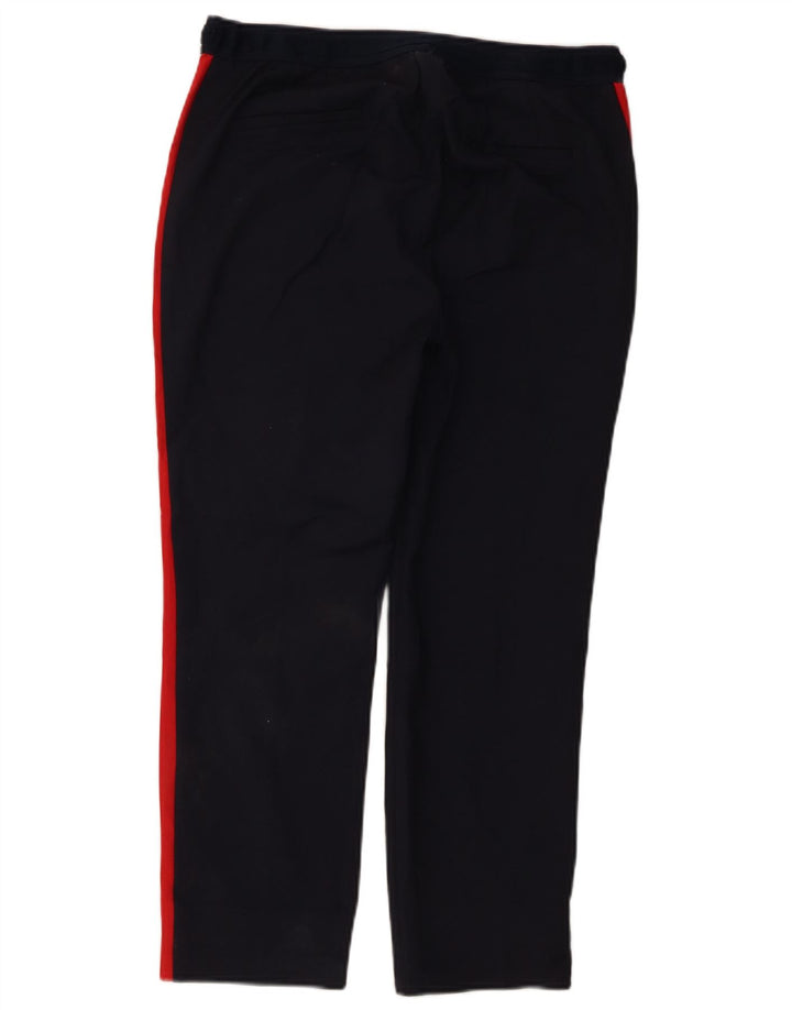 Pantaloni tăiați pentru femei ZARA L30 L24, albastru bleumarin, bloc de culoare