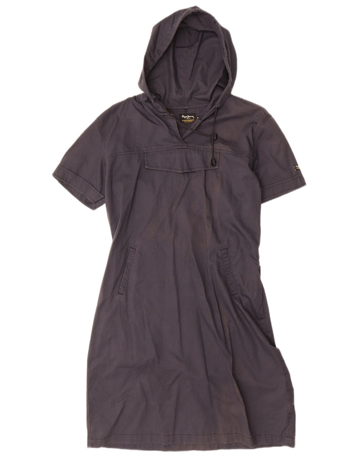 PEPE JEANS Womens Short Sleeves Hoodie Dress UK 18 XL Navy Blue Cotton