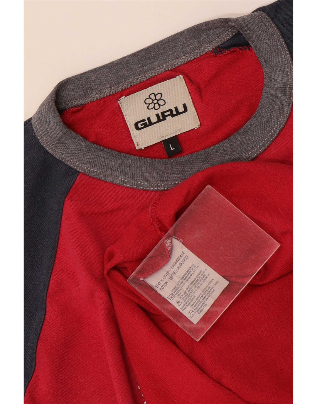 Top grafic pentru bărbați Guru cu mânecă lungă, mare, roz colorblock