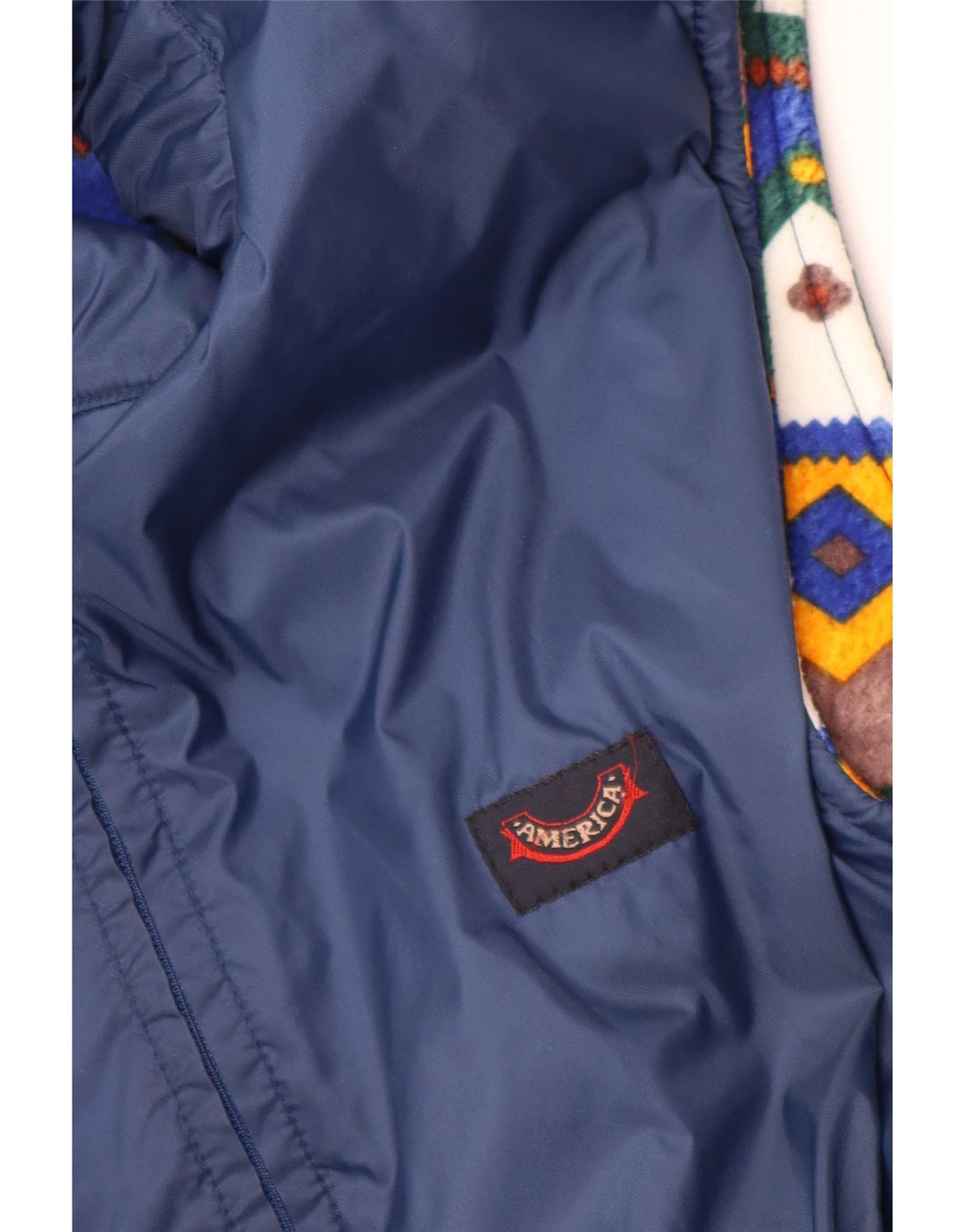VINTAGE Gilet reversibil pentru bărbați UK 38 Medium Bleumarin Poliamidă