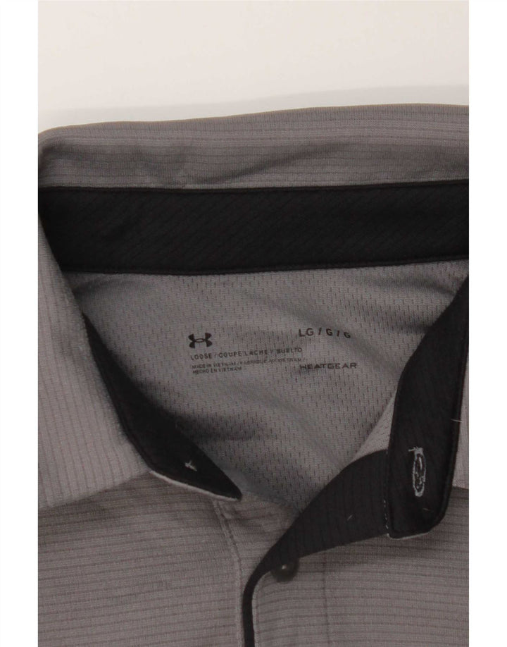 Tricou polo Under Armour Heat Gear pentru bărbați, mare, gri