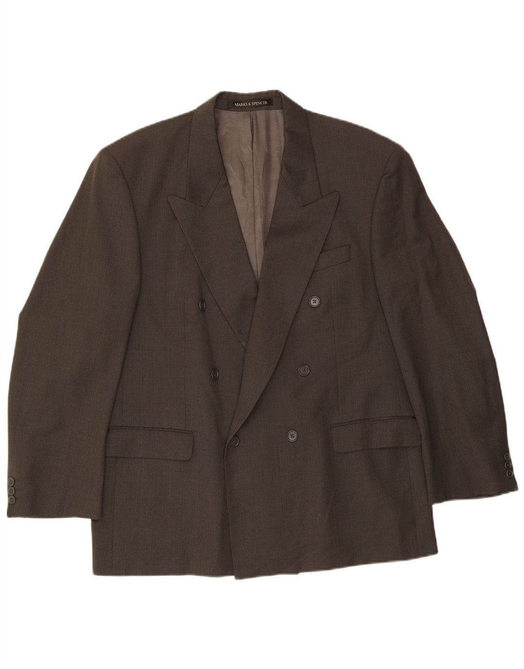 Marks & Spencer jachetă pentru bărbați cu două piepturi, UK 44 XL, verde check