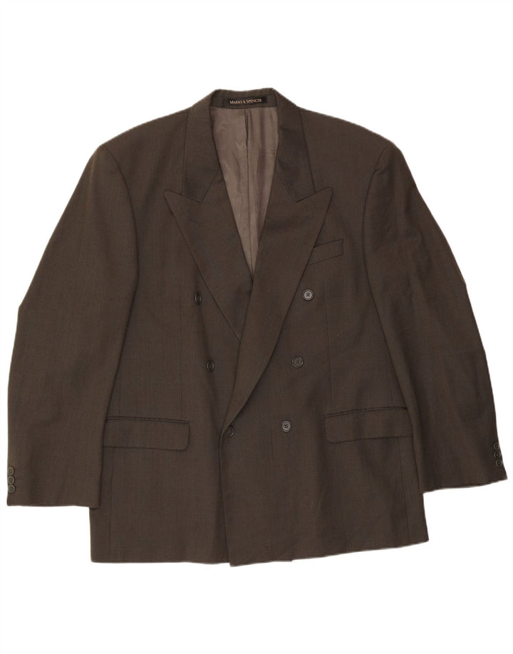 Marks & Spencer jachetă pentru bărbați cu două piepturi, UK 44 XL, verde check