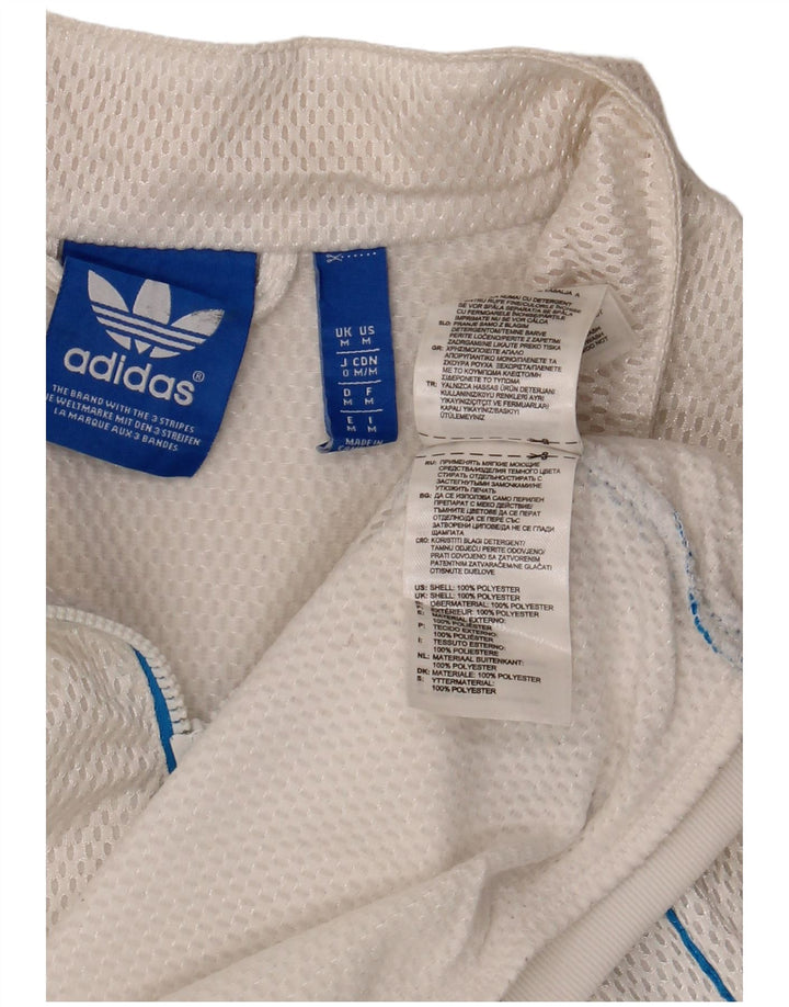 Jachetă de trening pentru bărbați Adidas, poliester alb mediu