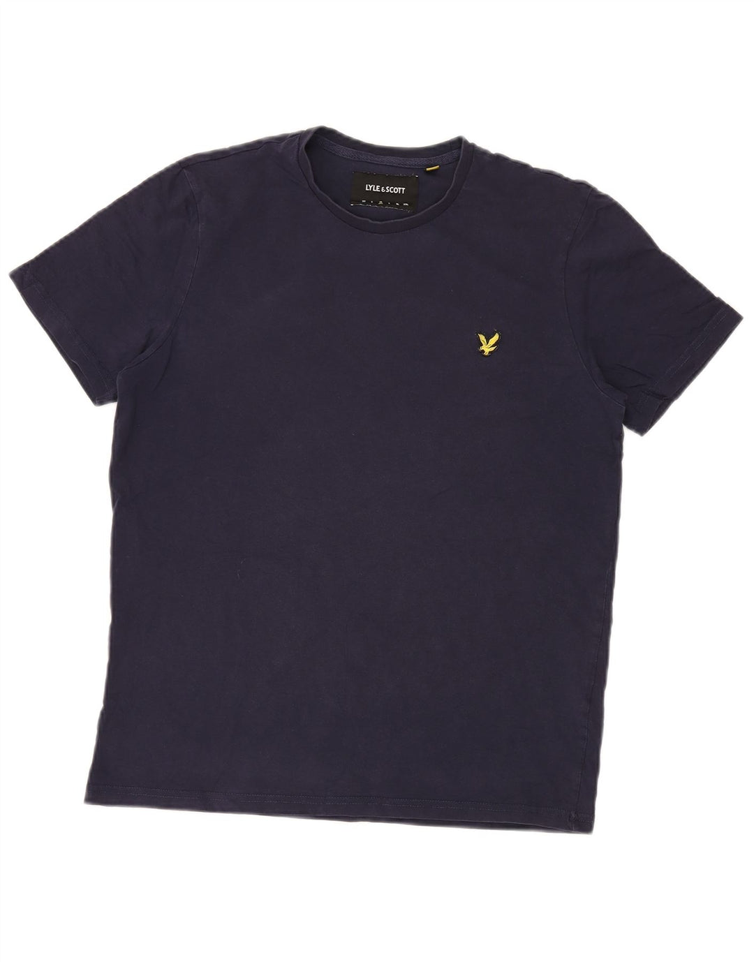 Tricou pentru bărbați Lyle & Scott Top mediu din bumbac bleumarin