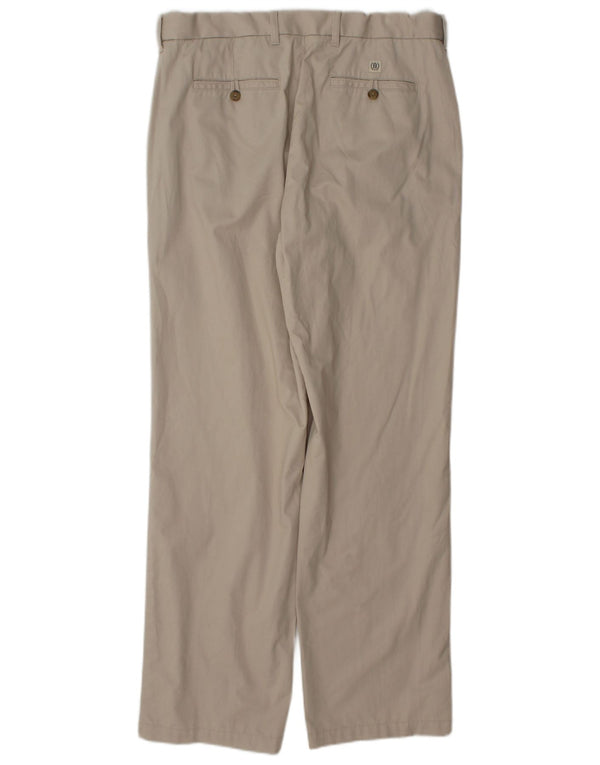 Pantaloni chino drepți pentru bărbați Marks & Spencer L34 L33 bumbac bej