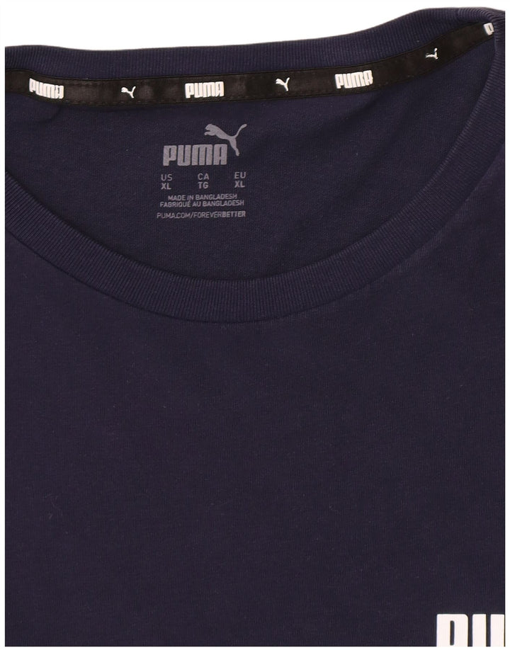 Tricou grafic pentru bărbați Puma Top XL bleumarin