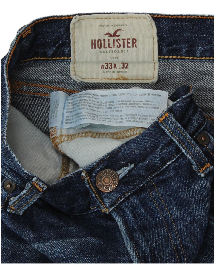 Blugi slim pentru bărbați HOLLISTER W33 L32 bumbac albastru