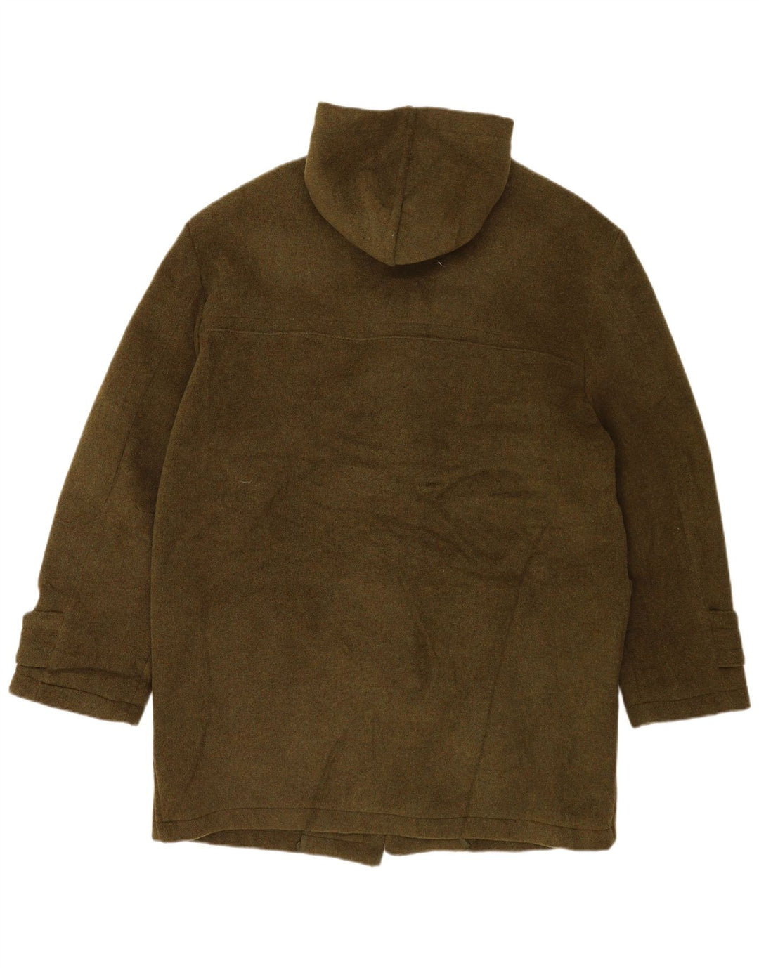 Zip pentru femei cu glugă Duffle Coat UK 16 mare lână verde