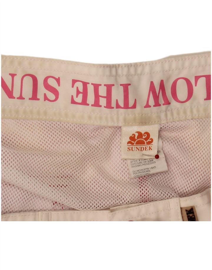 Sundek Pantaloni scurți de înot pentru bărbați, mari, roz, din poliester floral