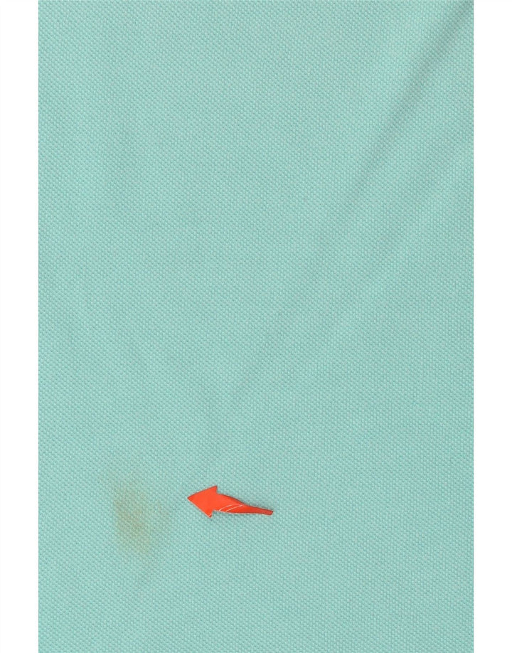 CREW CLOTHING Mens Polo Shirt Medium Turquoise Cotton