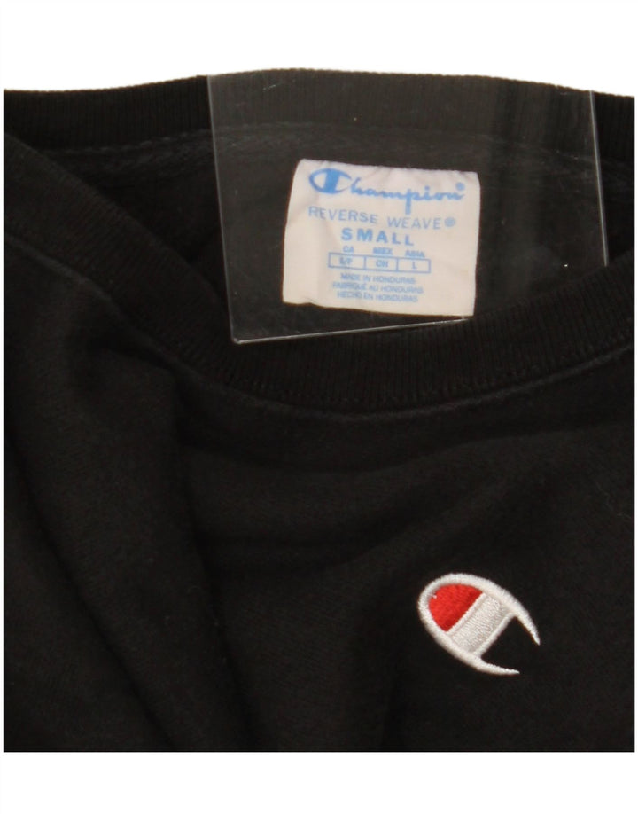 Pulover pentru femei Champion cu țesătură inversă, UK 10, bumbac negru mic