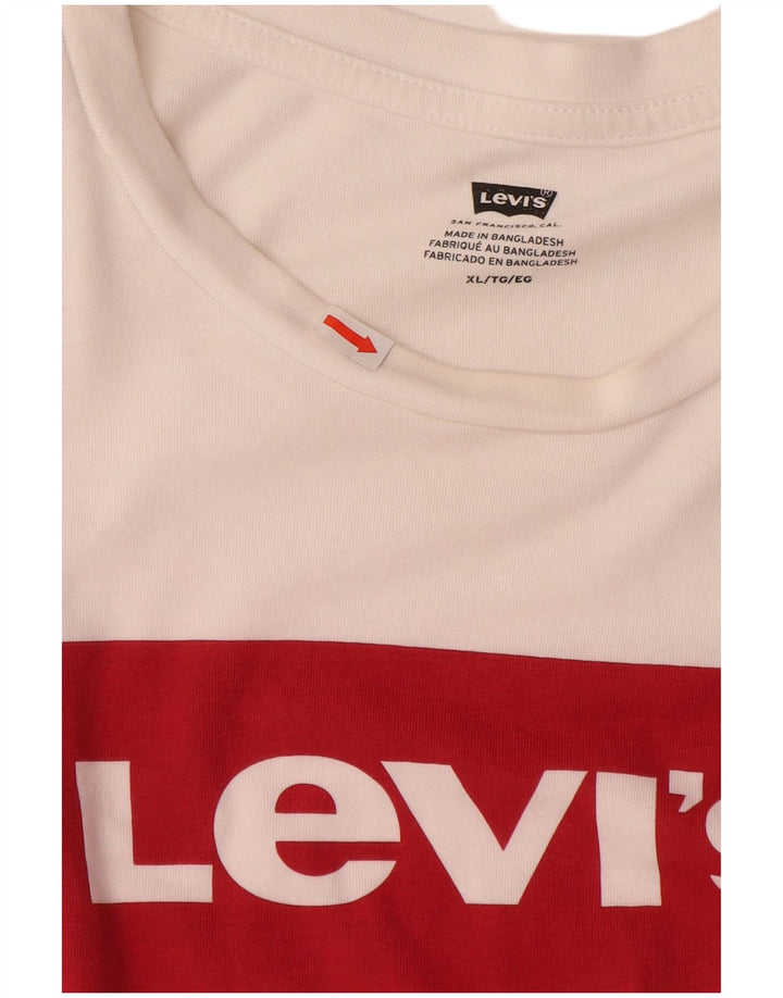 Tricou grafic pentru bărbați LEVI'S Top XL Bumbac alb