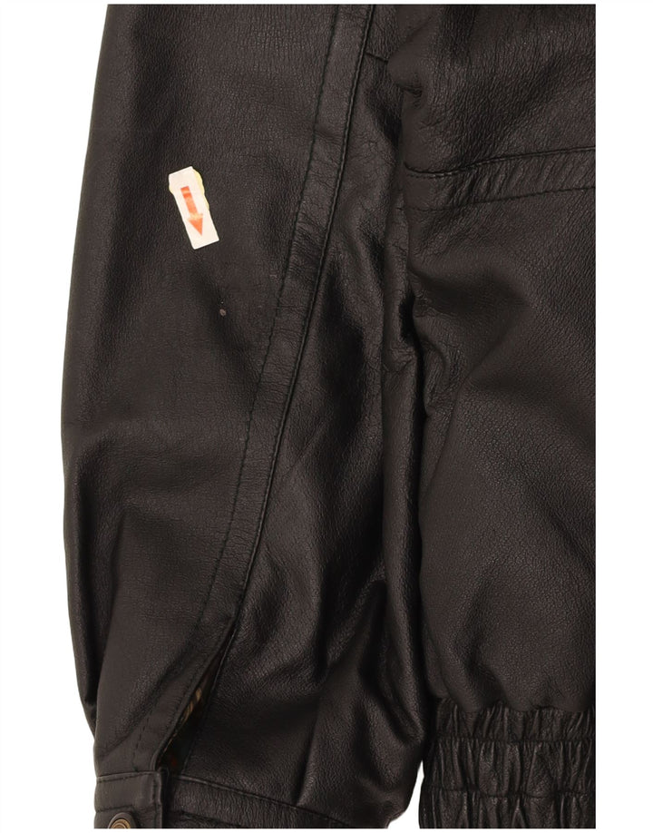 Jachetă de piele pentru bărbați CANDA UK 44 2XL Piele neagră