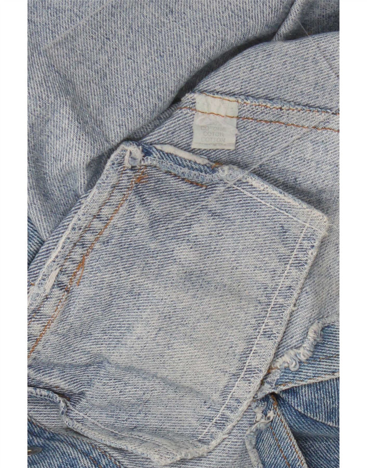 Jachetă de denim militară vintage pentru femei IT 46 mare, albastru, bumbac