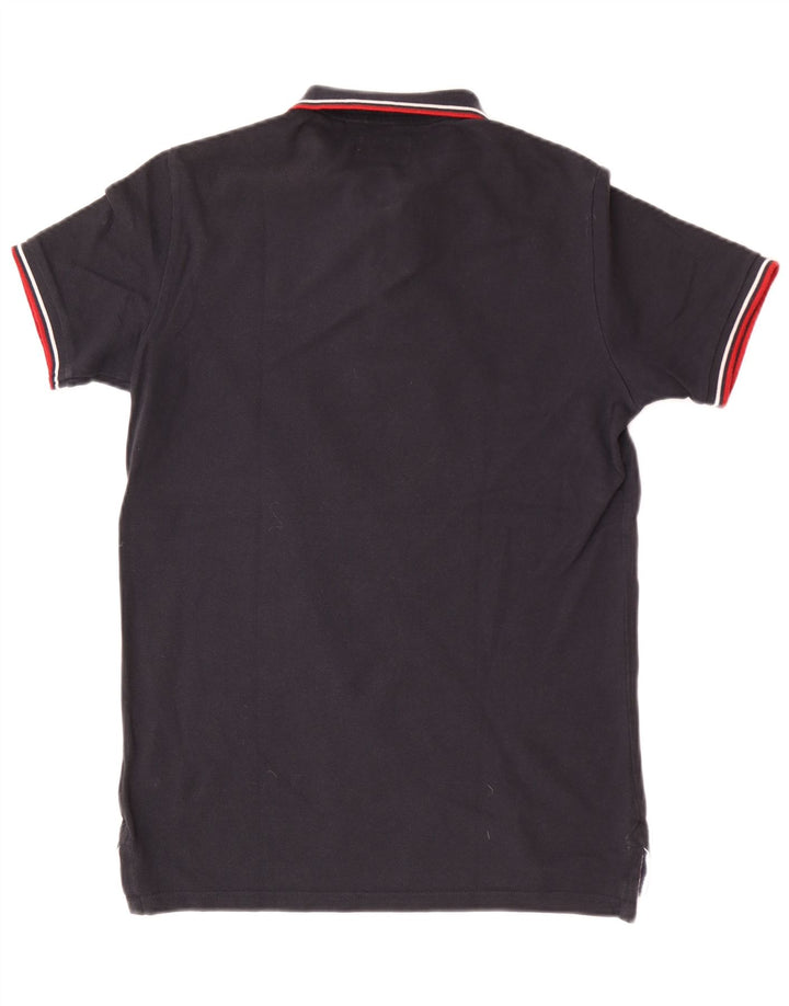 Cămașă polo Superdry pentru bărbați, cu formă normală, din bumbac, albastru bleumarin