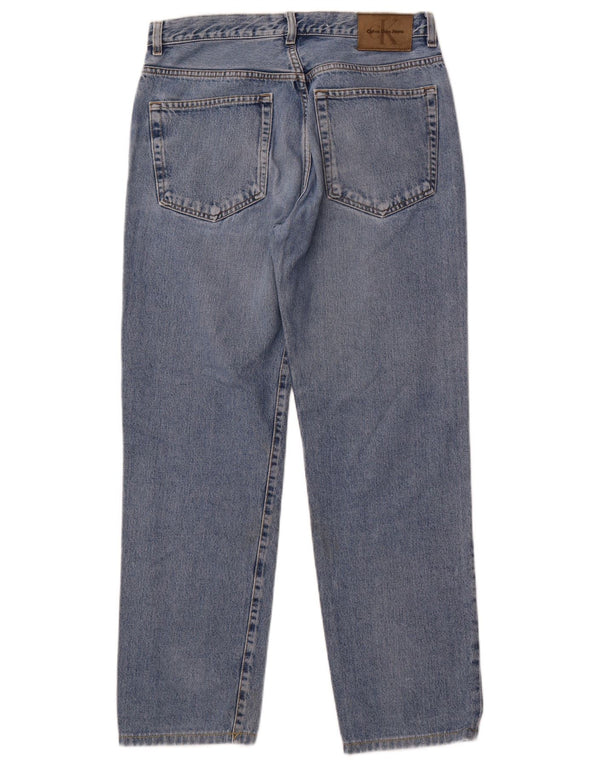 Blugi Calvin Klein pentru femei cu talie înaltă W33 L29 bumbac albastru