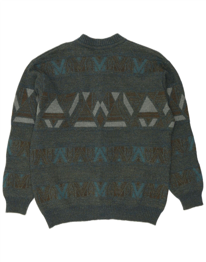 Pulover cardigan Bărbați DRALON Mediu Multicolor Geometric Poliacrilic